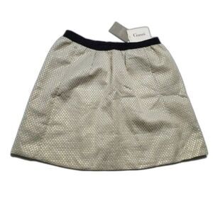 Ganni mini skirt M Petite brand NEW with tags metallic gold silver